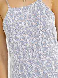 WOMEN'S SLEEVELESS OPEN BACK FLORAL EMBROIDERY MAXI DRESS