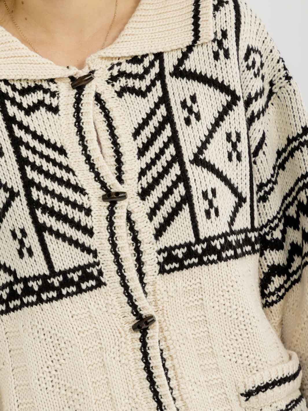 WOMEN'S LONG SLEEVE BUTTON UP FRONT POCKETS MULTI SWEATER