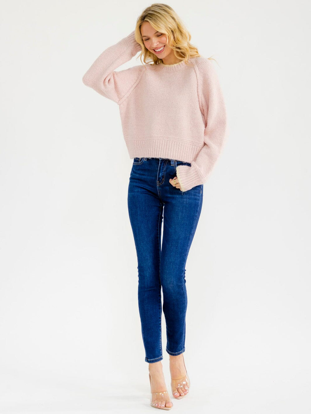 WOMEN'S LONG SLEEVE PULLOVER KNITTED SWEATER