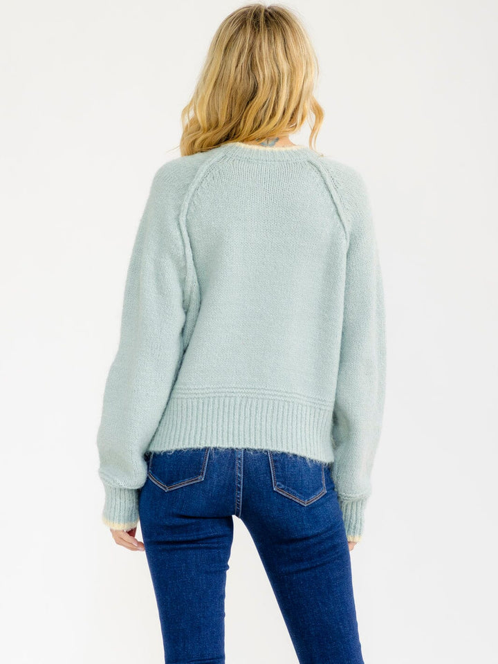 WOMEN'S LONG SLEEVE PULLOVER KNITTED SWEATER