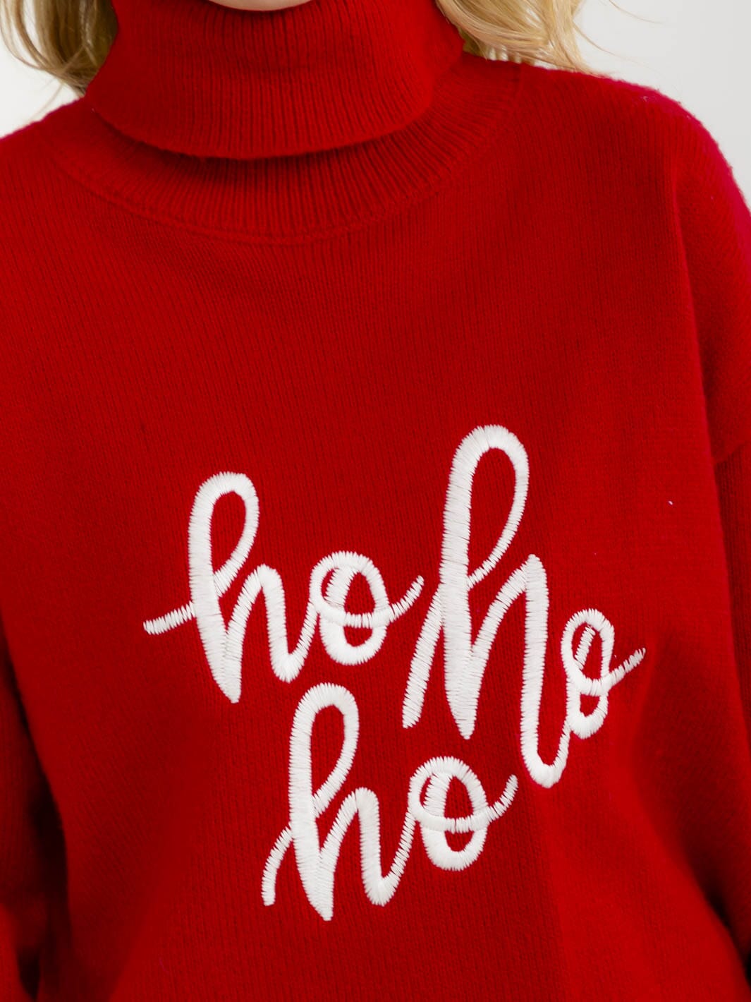 WOMEN'S LONG SLEEVE TURTLE NECK HOLIDAY PULLOVER SWEATER