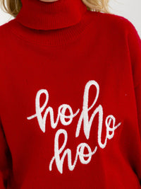 WOMEN'S LONG SLEEVE TURTLE NECK HOLIDAY PULLOVER SWEATER