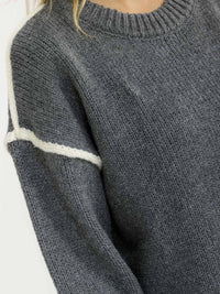 WOMEN'S LONG SLEEVE PULLOVER KNITTED SWEATER