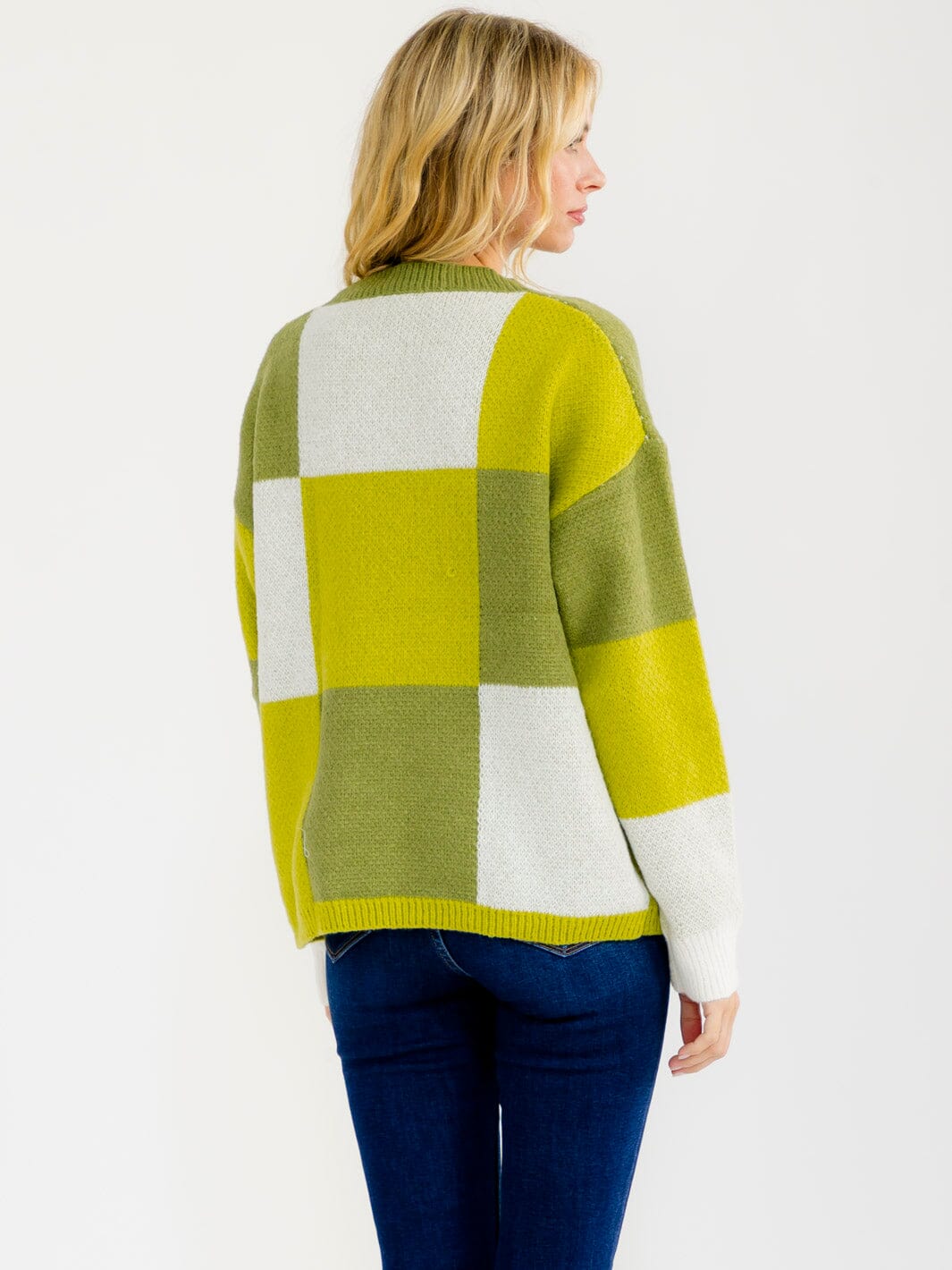 WOMEN'S LONG SLEEVE PULLOVER COLORBLOCK SWEATER