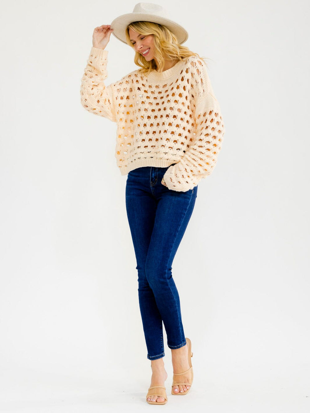 WOMEN'S LONG SLEEVE PULLOVER KNITTED SWEATER