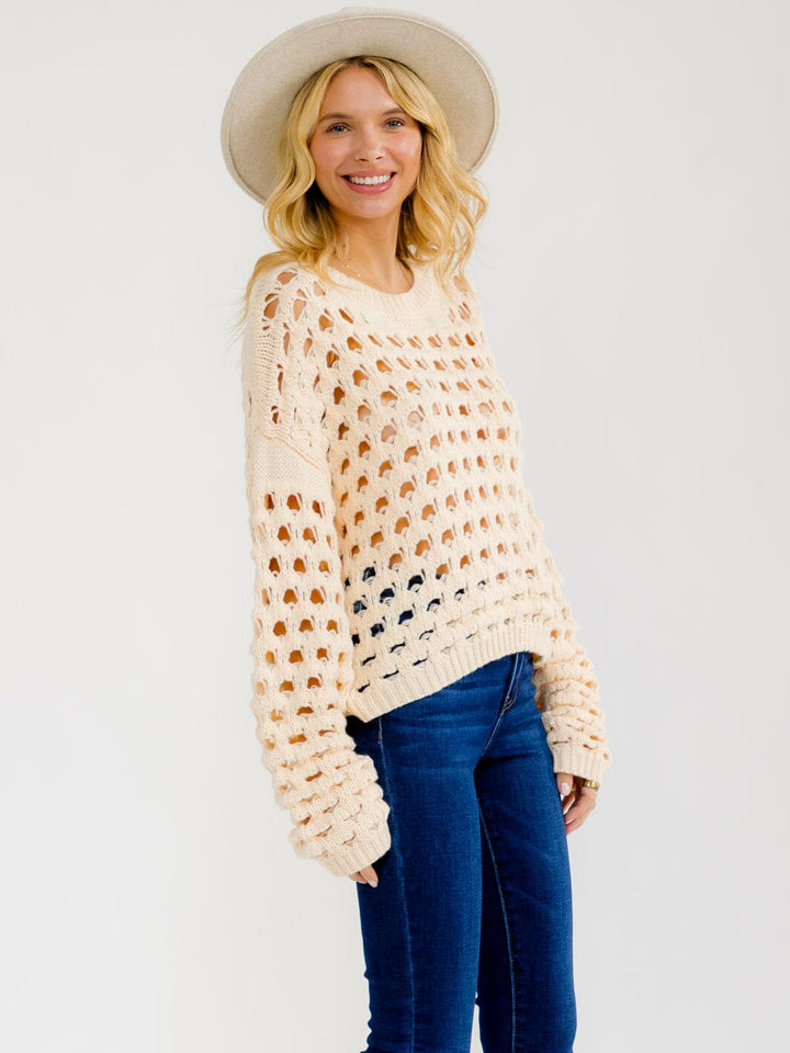 WOMEN'S LONG SLEEVE PULLOVER KNITTED SWEATER