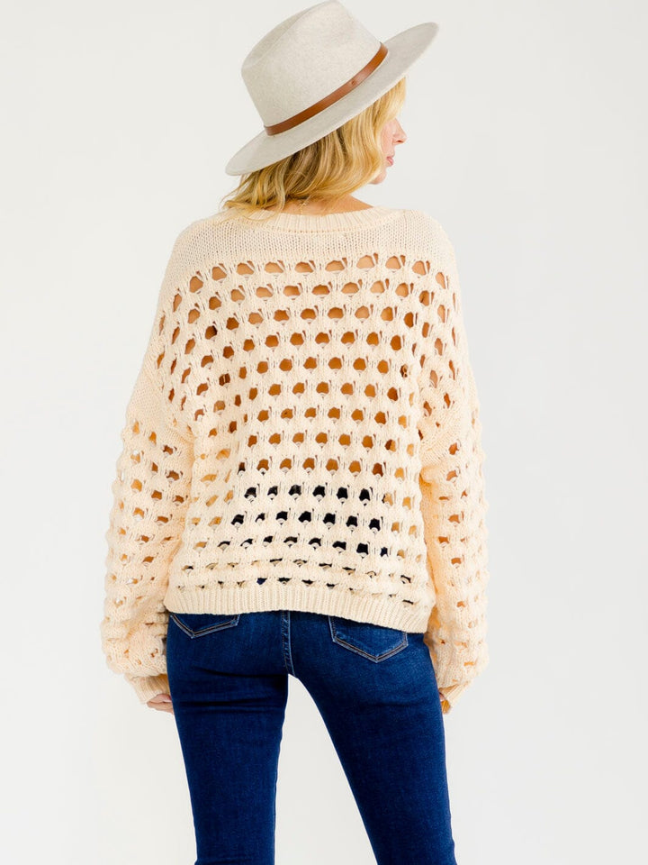 WOMEN'S LONG SLEEVE PULLOVER KNITTED SWEATER