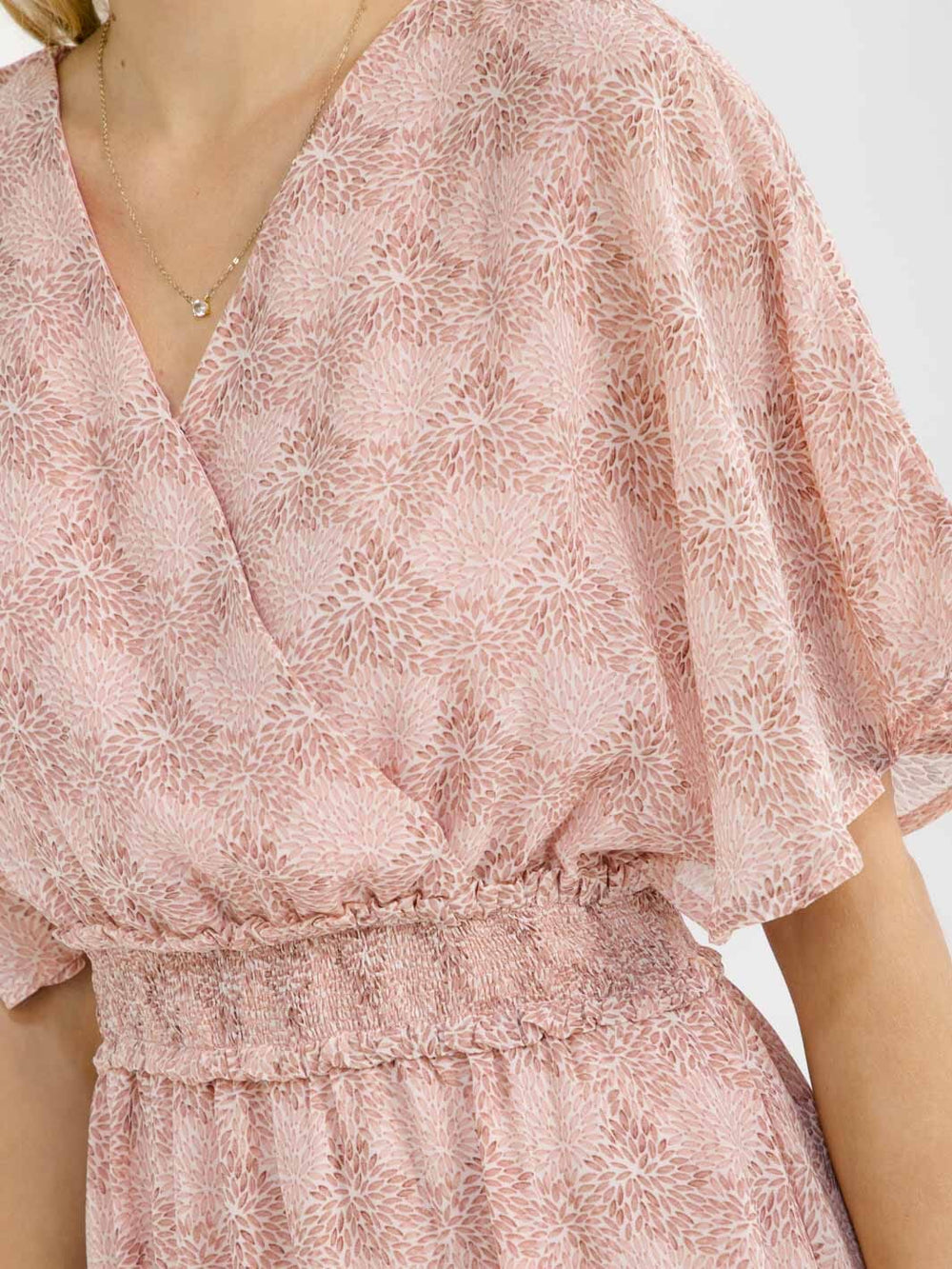 WOMEN'S SHORT PUFF SLEEVE SQUARE NECK SMOCK TIERED MAXI DRESS (Copy)