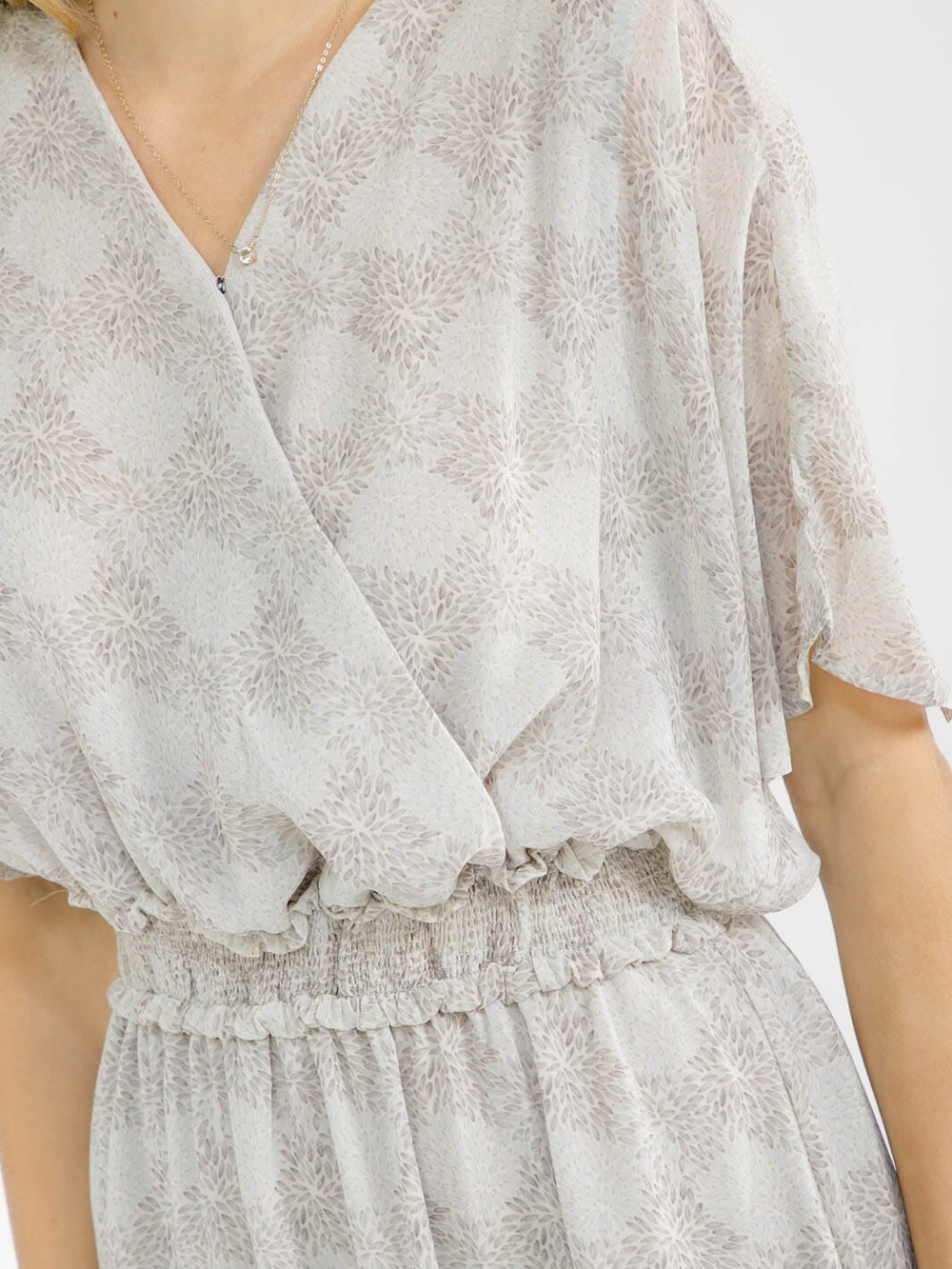 WOMEN'S SHORT PUFF SLEEVE SQUARE NECK SMOCK TIERED MAXI DRESS (Copy)