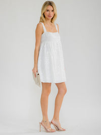 WOMEN'S SLEEVELESS SQUARE NECK SEQUINS TUNIC MINI DRESS