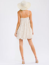 WOMEN'S SLEEVELESS FRONT POCKETS STITCH DETAILED MINI DRESS