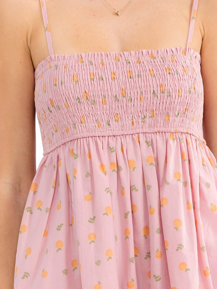 WOMEN'S SLEEVELESS SMOCK FLORAL MINI DRESS