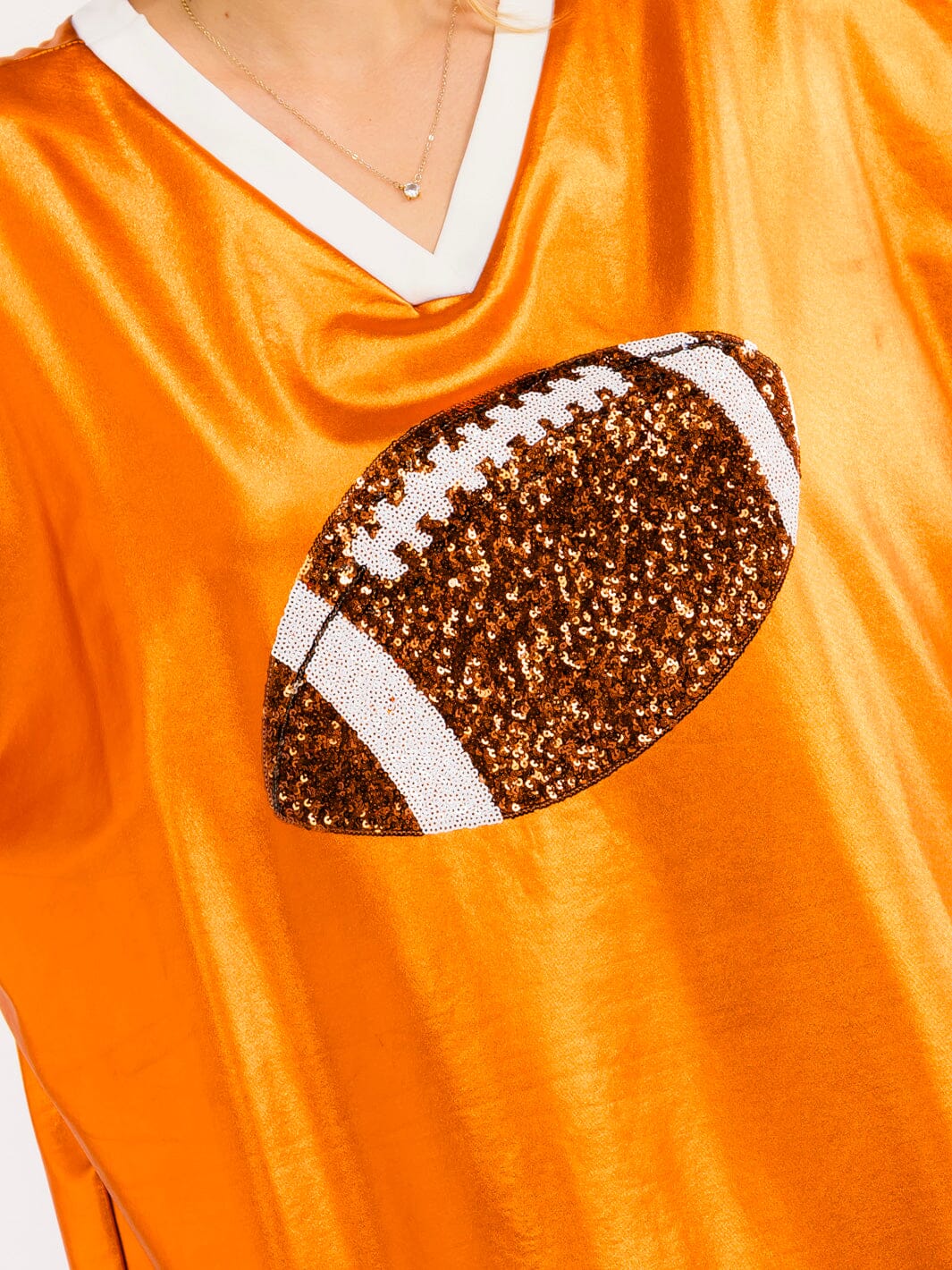 WOMEN'S SHORT SLEEVE V-NECK SEQUINS FOOTBALL LOOSE FIT METALLIC MINI DRESS