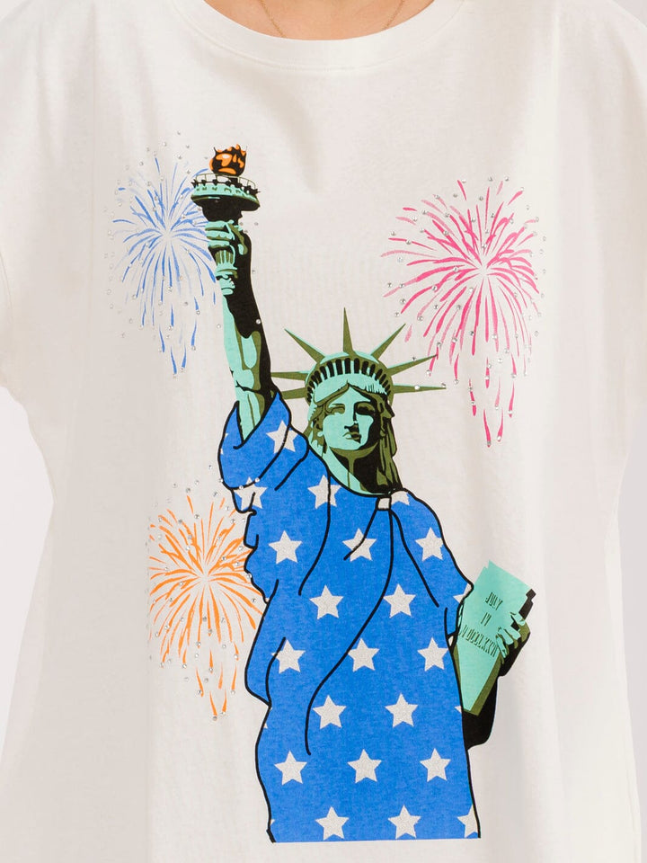 WOMEN'S SHORT SLEEVE FRONT POCKETS LOOSE FIT GRAPHIC MINI DRESS