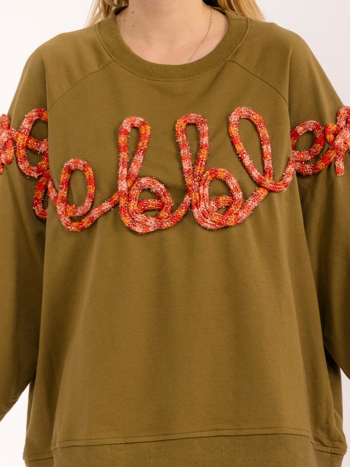WOMEN'S LONG SLEEVE DETAILED PULLOVER SWEATER