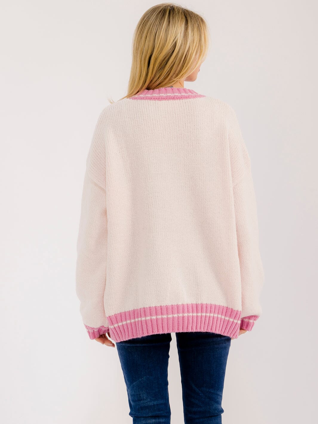 WOMEN'S LONG SLEEVE GRAPHIC COLORBLOCK PULLOVER SWEATER