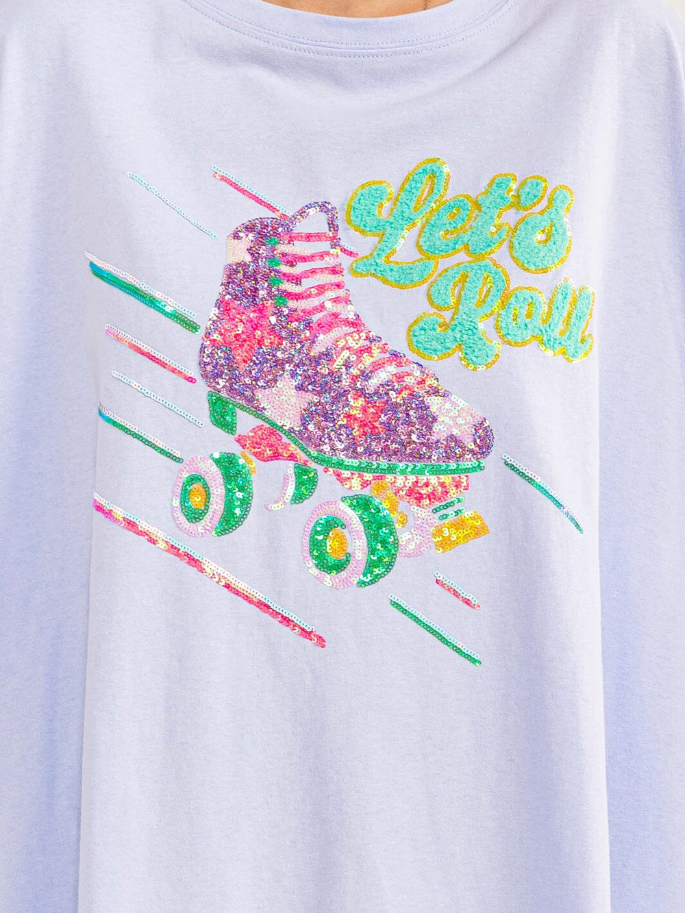 WOMEN'S SHORT SLEEVE HIGH-LOW GRAPHIC OVERSIZED T-SHIRT