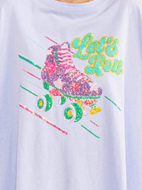 WOMEN'S SHORT SLEEVE HIGH-LOW GRAPHIC OVERSIZED T-SHIRT
