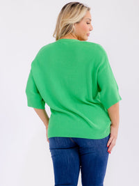 PLUS SIZE SHORT BUTTON CLOSURE BLOUSE