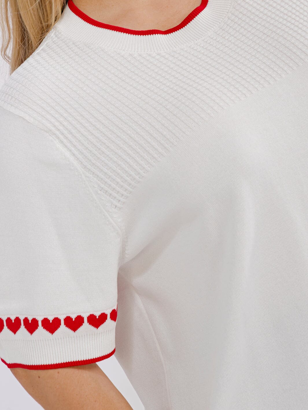 PLUS SIZE SHORT SLEEVE TRIM DETAILED BLOUSE