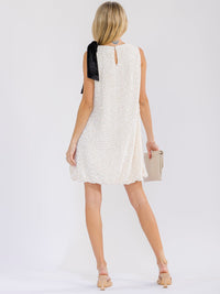 WOMEN'S SLEEVELESS SEQUINS MINI DRESS
