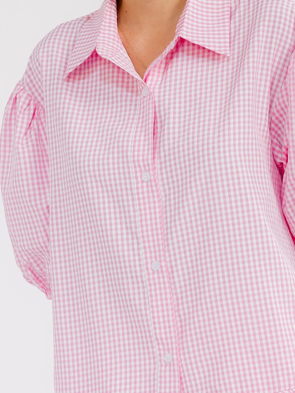 WOMEN'S SHORT SLEEVE BLOUSE & ELASTIC WAIST MINI SHORTS PLAID 2PC. SET
