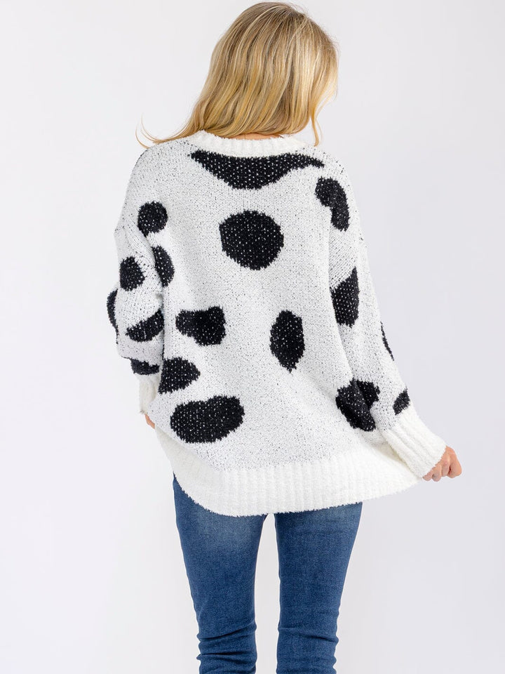 WOMEN'S LONG SLEEVE COLORBLOCK PULLOVER SWEATER