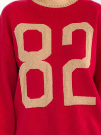 WOMEN'S LONG SLEEVE PRINT PULLOVER SWEATER