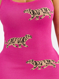 WOMEN'S SLEEVELESS ANIMAL PRINT BODYCON MINI DRESS