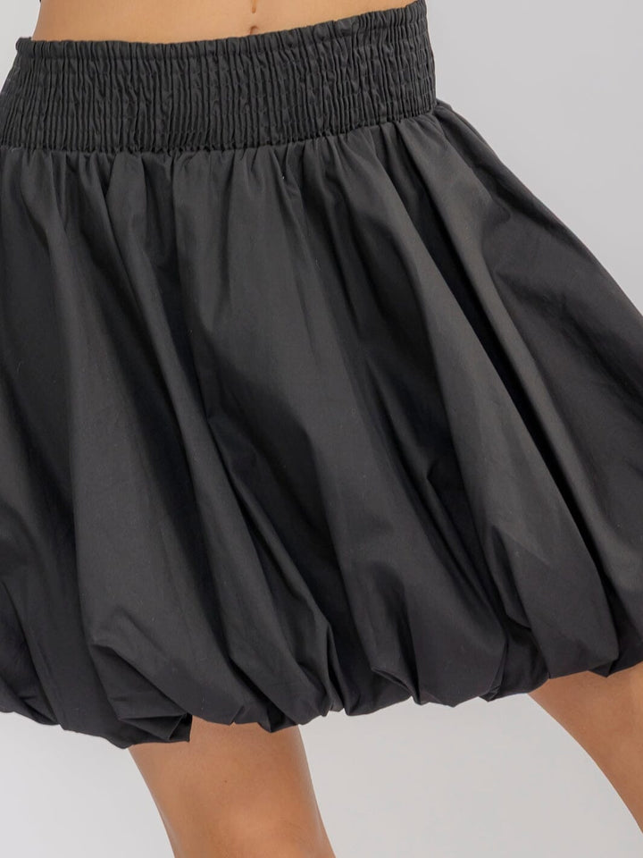 WOMEN'S ELASTIC WAIST BUBBLE MINI SKIRT
