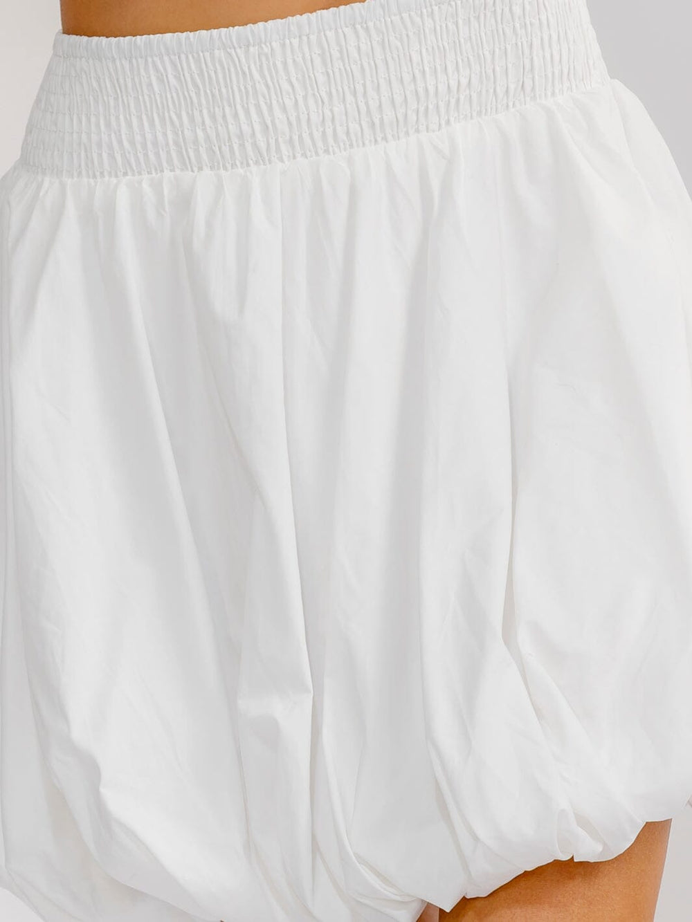 WOMEN'S ELASTIC WAIST BUBBLE MINI SKIRT