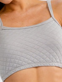 WOMEN'S SLEEVELESS STITCHED CROP TANK TOP