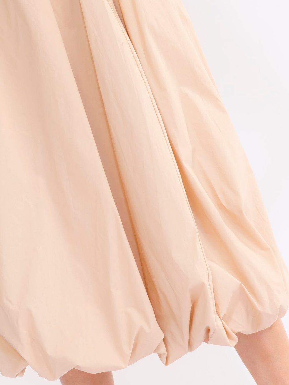 WOMEN'S ELASTIC WAIST BUBBLE MIDI SKIRT