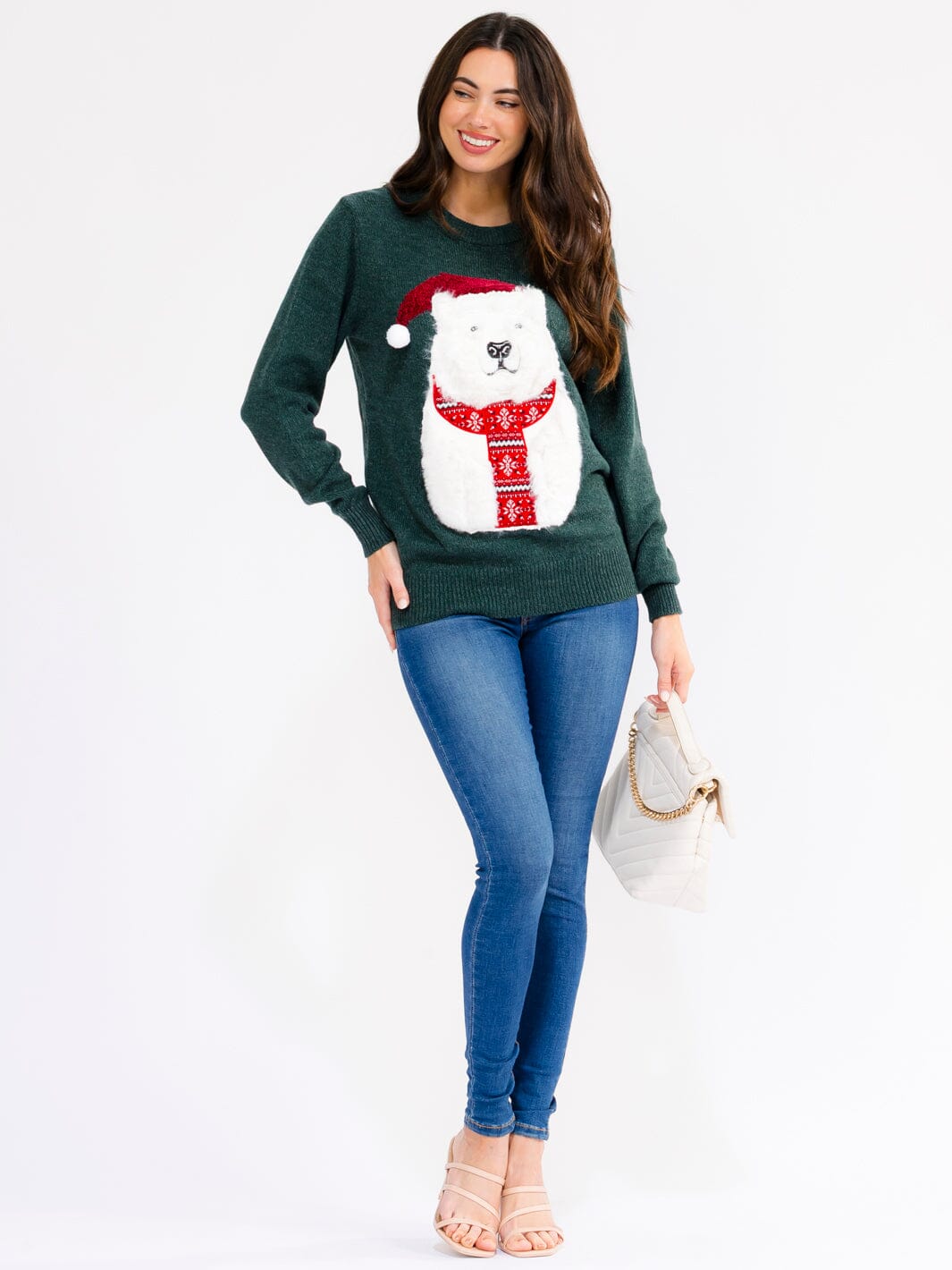 WOMEN'S LONG SLEEVE PULLOVER HOLIDAY SWEATER