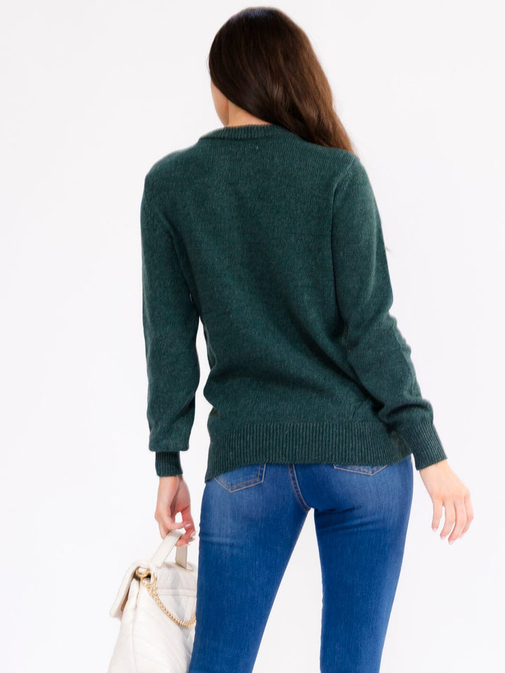 WOMEN'S LONG SLEEVE PULLOVER HOLIDAY SWEATER
