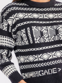 WOMEN'S LONG SLEEVE MULTI PRINT PULLOVER HOLIDAY SWEATER