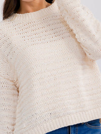 WOMEN'S LONG SLEEVE SEQUINS PULLOVER SWEATER
