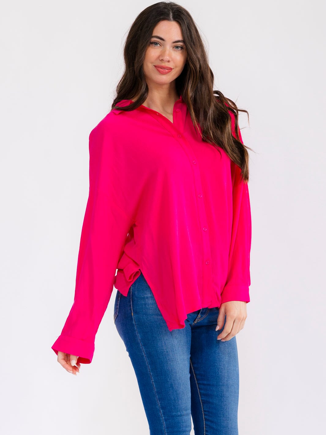 WOMEN'S LONG SLEEVE BUTTON UP BLOUSE