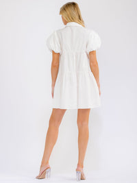 WOMEN'S SHORT SLEEVE V-NECK FRONT POCKETS GRAPHIC SEQUINS LOOSE FIT MINI DRESS