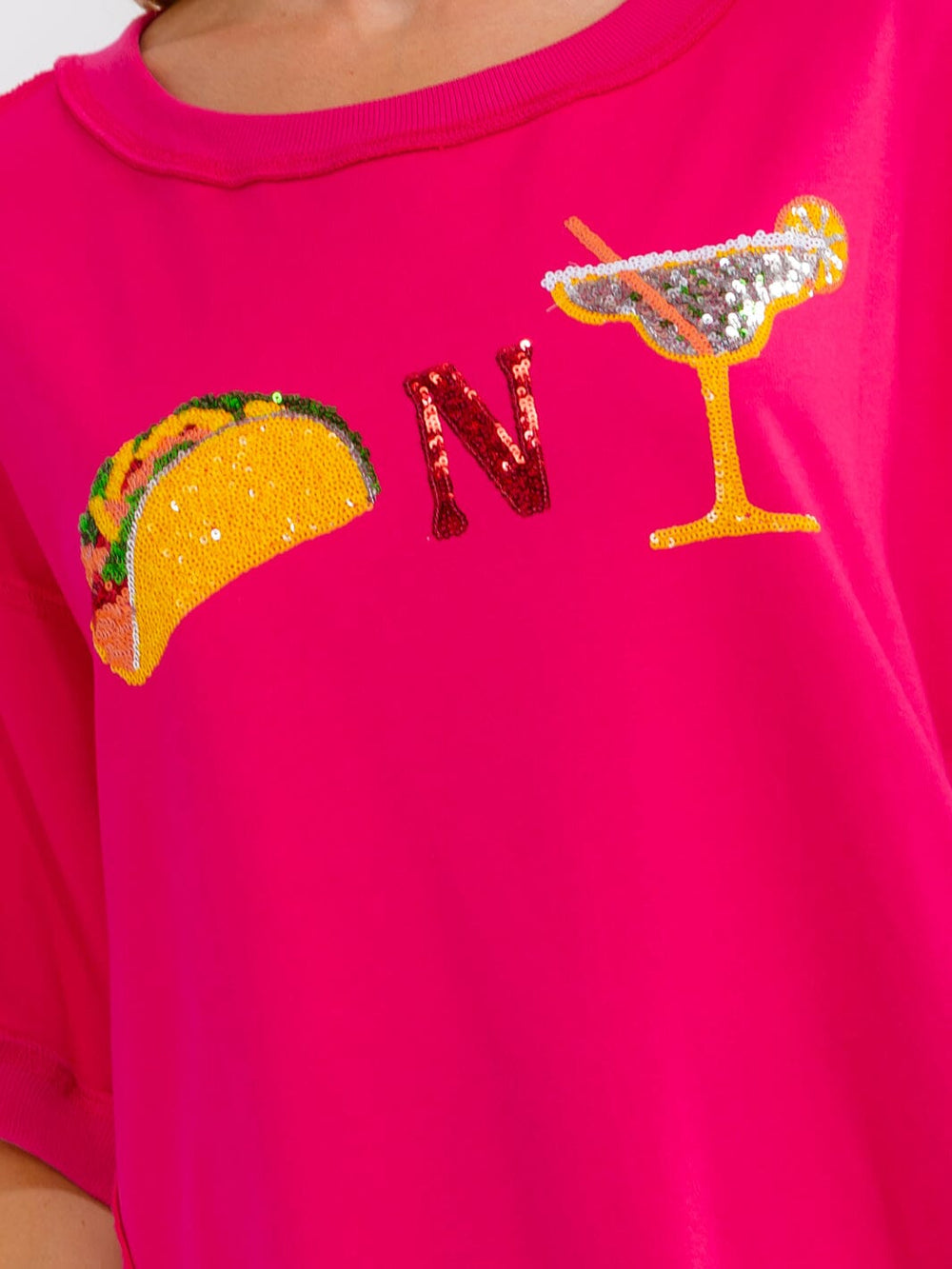 WOMEN'S SHORT SLEEVE MULTI PRINT HIGH-LOW OVERSIZED SHIRT