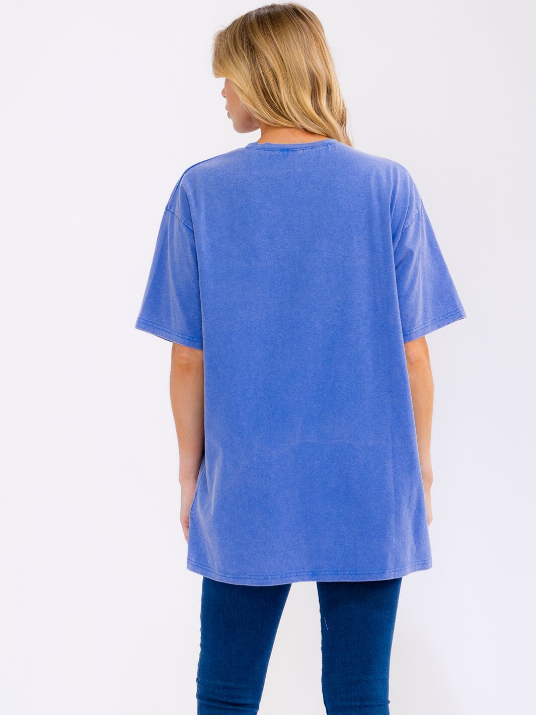 WOMEN'S SHORT SLEEVE GRAPHIC OVERSIZED SHIRT