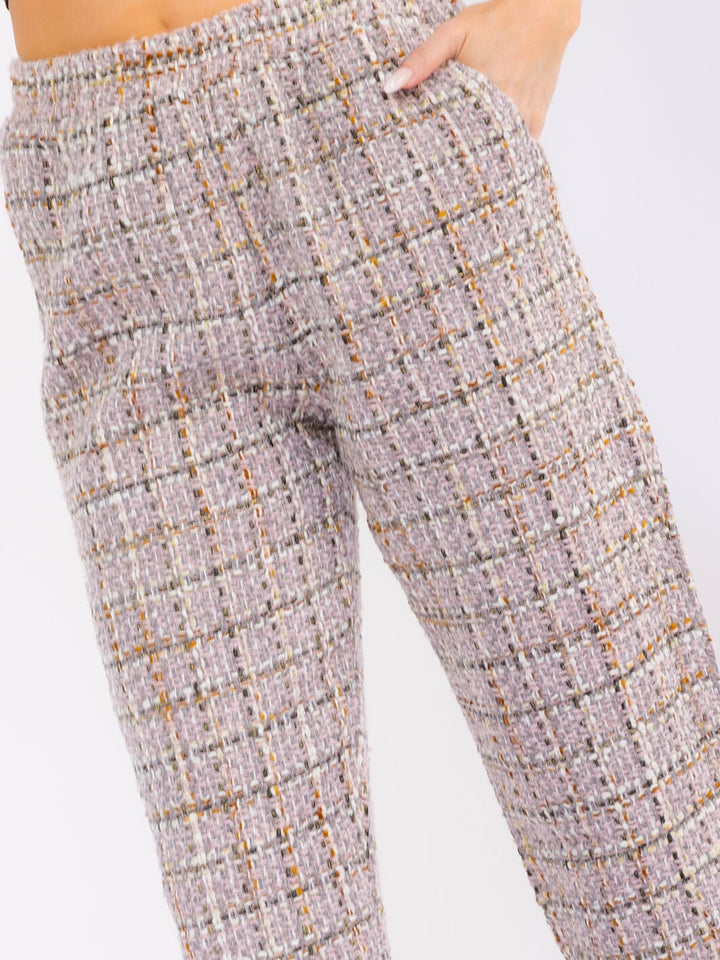 WOMEN'S ELASTIC WAIST FRONT POCKETS JOGGER PANTS