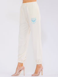 WOMEN'S ELASTIC WAIST FRONT POCKETS JOGGER PANTS