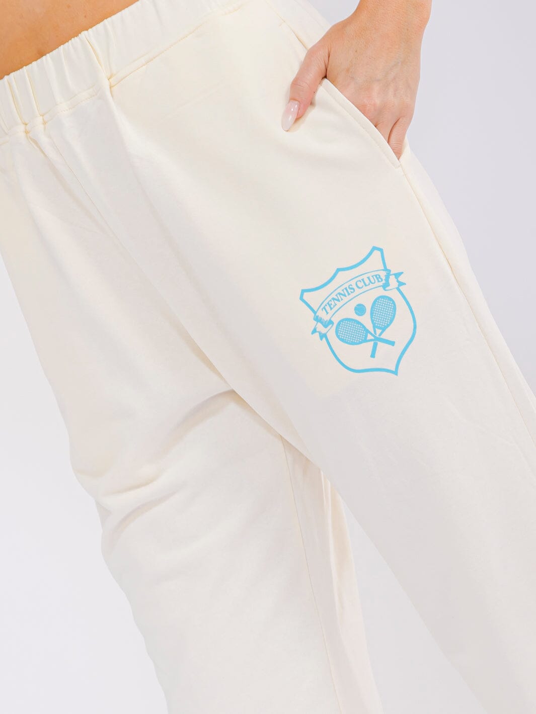 WOMEN'S ELASTIC WAIST FRONT POCKETS JOGGER PANTS