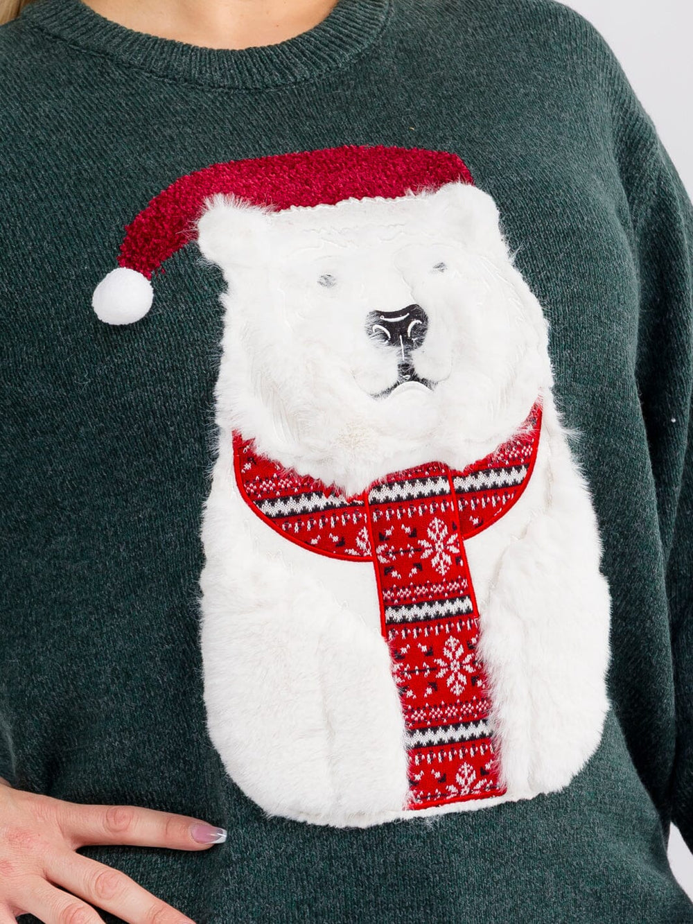 PLUS SIZE LONG SLEEVE PULLOVER HOLIDAY SWEATER