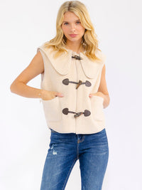 WOMEN'S SLEEVELESS BUTTON UP FRONT POCKETS VEST