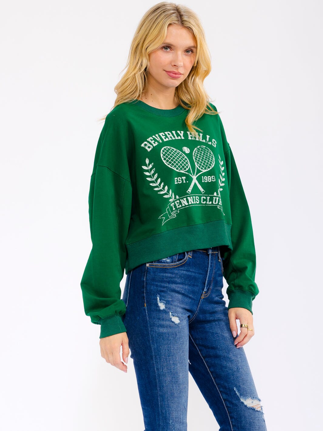 WOMEN'S LONG SLEEVE PRINT PULLOVER TOP