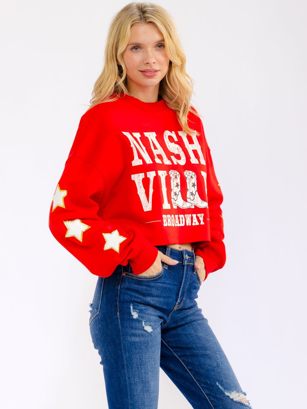 WOMEN'S LONG SLEEVE GRAPHIC PULLOVER SWEATER