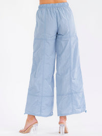 WOMEN'S ELASTIC WAIST POCKETS ADJUSTABLE LEG TRIM PANTS