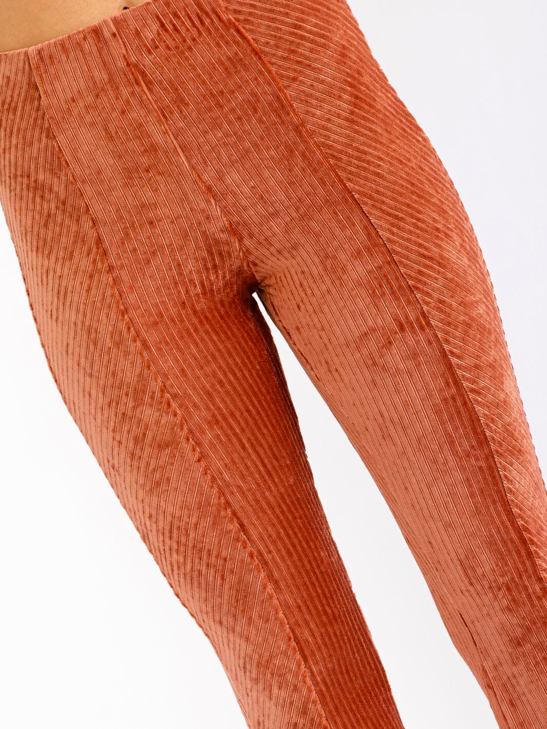 WOMEN'S ELASTIC WAIST BELL LEG VELVET PANTS
